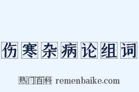 伤寒杂病论组词是什么意思的图片